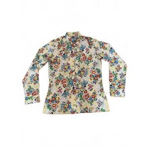 Vintage Alice Stuart Floral Button-Up Blouse